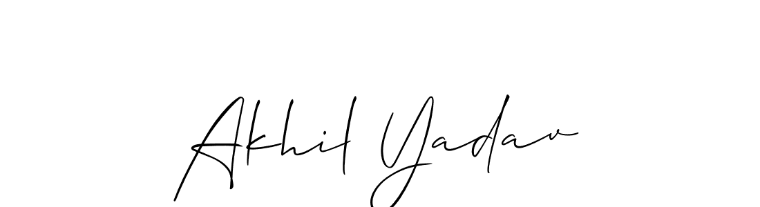 Make a beautiful signature design for name Akhil Yadav. With this signature (Allison_Script) style, you can create a handwritten signature for free. Akhil Yadav signature style 2 images and pictures png