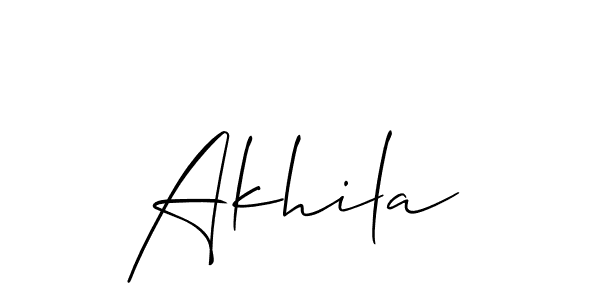 How to make Akhila signature? Allison_Script is a professional autograph style. Create handwritten signature for Akhila name. Akhila signature style 2 images and pictures png
