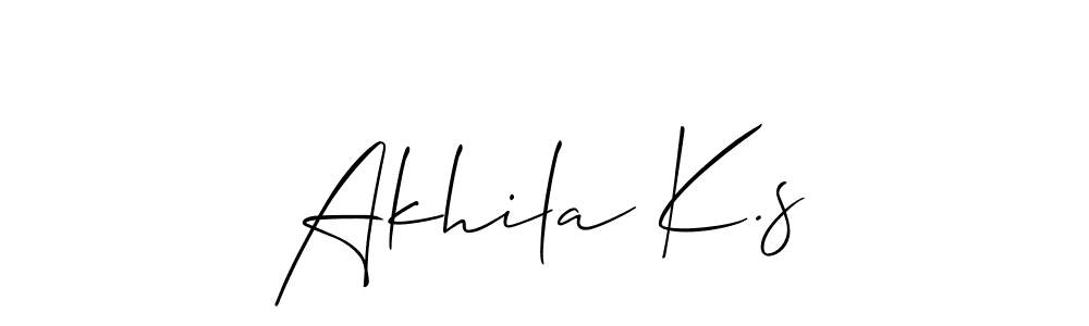 How to Draw Akhila K.s signature style? Allison_Script is a latest design signature styles for name Akhila K.s. Akhila K.s signature style 2 images and pictures png