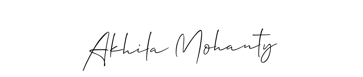 Also You can easily find your signature by using the search form. We will create Akhila Mohanty name handwritten signature images for you free of cost using Allison_Script sign style. Akhila Mohanty signature style 2 images and pictures png