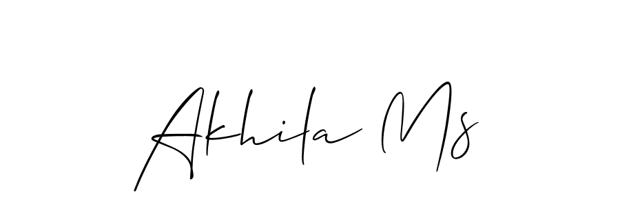 Similarly Allison_Script is the best handwritten signature design. Signature creator online .You can use it as an online autograph creator for name Akhila Ms. Akhila Ms signature style 2 images and pictures png