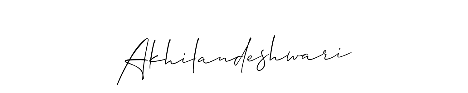 if you are searching for the best signature style for your name Akhilandeshwari. so please give up your signature search. here we have designed multiple signature styles  using Allison_Script. Akhilandeshwari signature style 2 images and pictures png