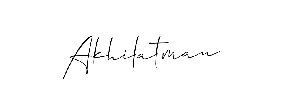 Make a beautiful signature design for name Akhilatman. With this signature (Allison_Script) style, you can create a handwritten signature for free. Akhilatman signature style 2 images and pictures png