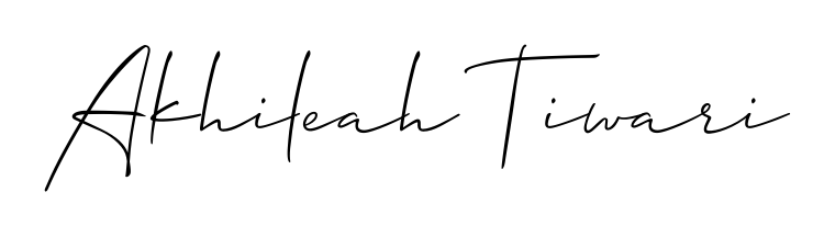 This is the best signature style for the Akhileah Tiwari name. Also you like these signature font (Allison_Script). Mix name signature. Akhileah Tiwari signature style 2 images and pictures png