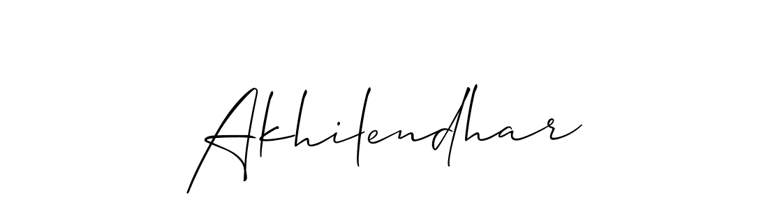 How to make Akhilendhar signature? Allison_Script is a professional autograph style. Create handwritten signature for Akhilendhar name. Akhilendhar signature style 2 images and pictures png