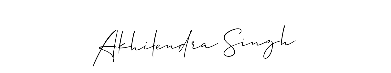 Design your own signature with our free online signature maker. With this signature software, you can create a handwritten (Allison_Script) signature for name Akhilendra Singh. Akhilendra Singh signature style 2 images and pictures png