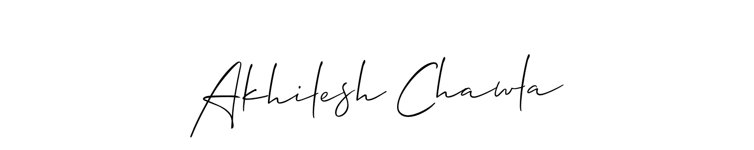 Allison_Script is a professional signature style that is perfect for those who want to add a touch of class to their signature. It is also a great choice for those who want to make their signature more unique. Get Akhilesh Chawla name to fancy signature for free. Akhilesh Chawla signature style 2 images and pictures png