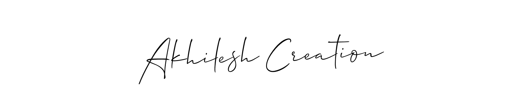 Make a short Akhilesh Creation signature style. Manage your documents anywhere anytime using Allison_Script. Create and add eSignatures, submit forms, share and send files easily. Akhilesh Creation signature style 2 images and pictures png