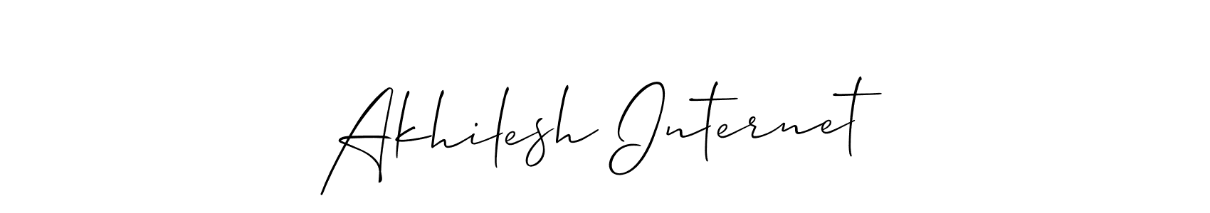 Design your own signature with our free online signature maker. With this signature software, you can create a handwritten (Allison_Script) signature for name Akhilesh Internet. Akhilesh Internet signature style 2 images and pictures png