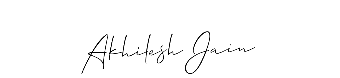 Allison_Script is a professional signature style that is perfect for those who want to add a touch of class to their signature. It is also a great choice for those who want to make their signature more unique. Get Akhilesh Jain name to fancy signature for free. Akhilesh Jain signature style 2 images and pictures png