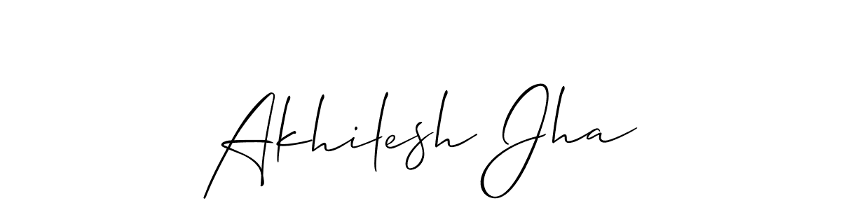 You should practise on your own different ways (Allison_Script) to write your name (Akhilesh Jha) in signature. don't let someone else do it for you. Akhilesh Jha signature style 2 images and pictures png