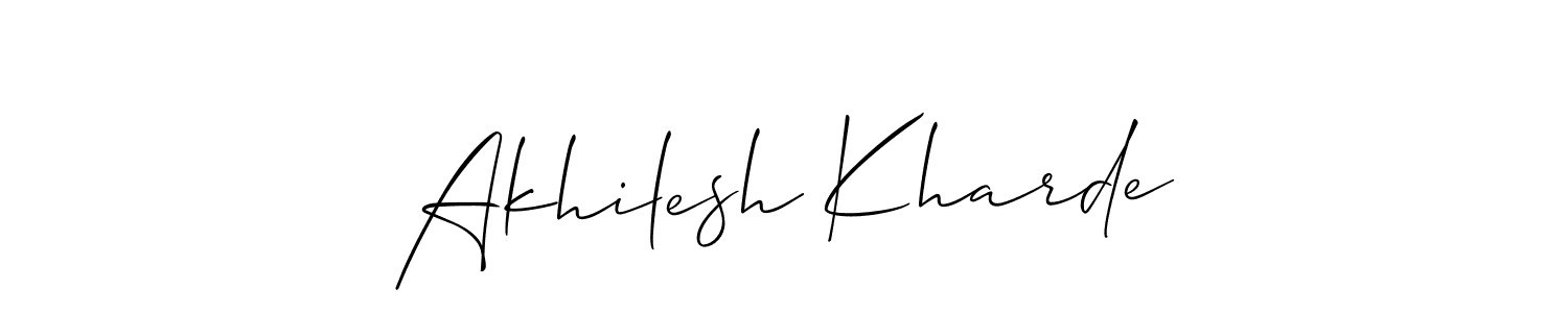 It looks lik you need a new signature style for name Akhilesh Kharde. Design unique handwritten (Allison_Script) signature with our free signature maker in just a few clicks. Akhilesh Kharde signature style 2 images and pictures png