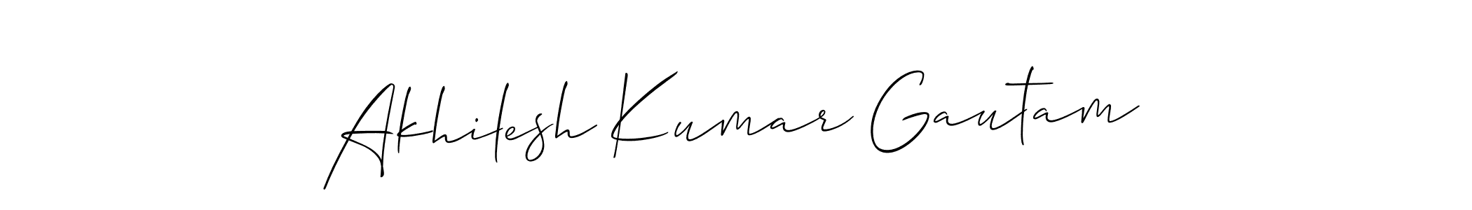 Allison_Script is a professional signature style that is perfect for those who want to add a touch of class to their signature. It is also a great choice for those who want to make their signature more unique. Get Akhilesh Kumar Gautam name to fancy signature for free. Akhilesh Kumar Gautam signature style 2 images and pictures png