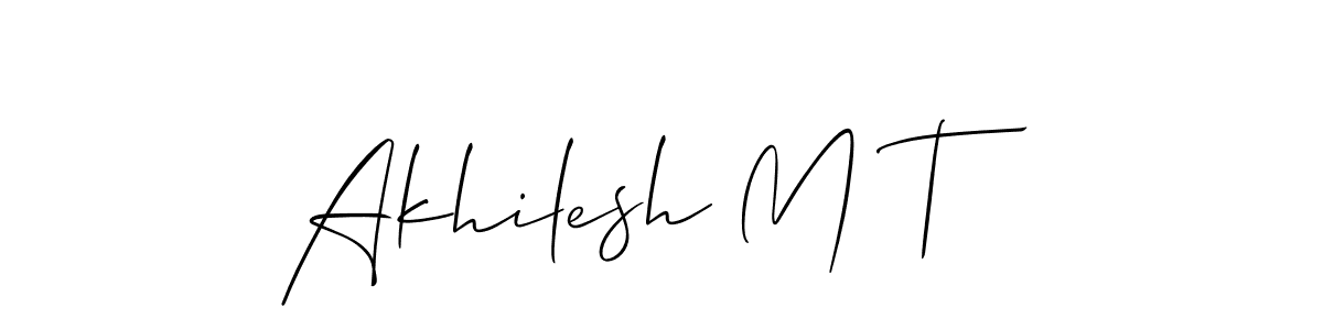 Akhilesh M T stylish signature style. Best Handwritten Sign (Allison_Script) for my name. Handwritten Signature Collection Ideas for my name Akhilesh M T. Akhilesh M T signature style 2 images and pictures png