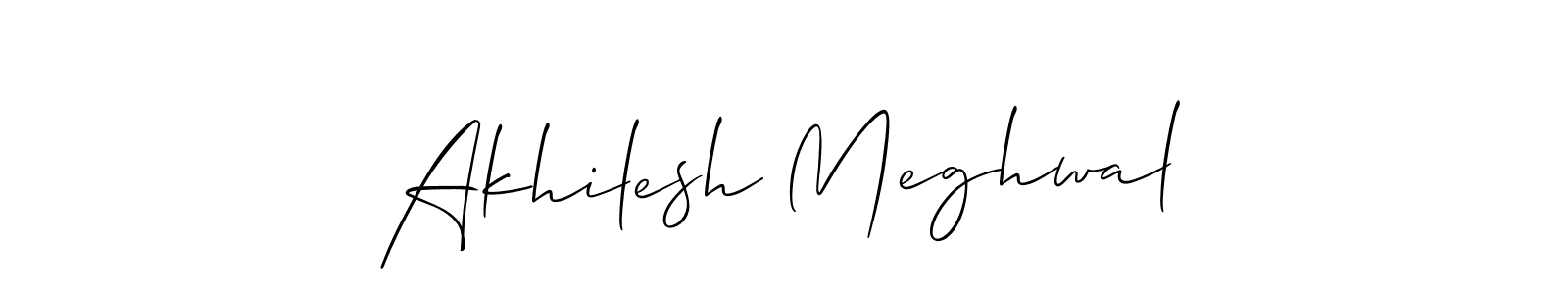 Make a beautiful signature design for name Akhilesh Meghwal. With this signature (Allison_Script) style, you can create a handwritten signature for free. Akhilesh Meghwal signature style 2 images and pictures png