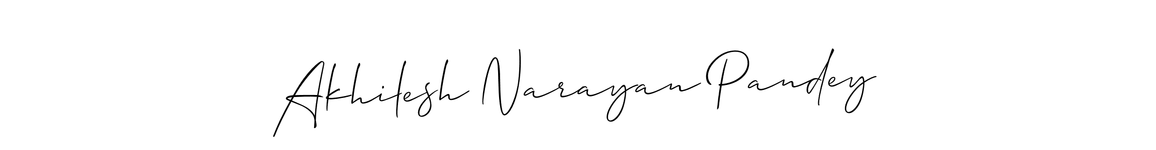 Design your own signature with our free online signature maker. With this signature software, you can create a handwritten (Allison_Script) signature for name Akhilesh Narayan Pandey. Akhilesh Narayan Pandey signature style 2 images and pictures png