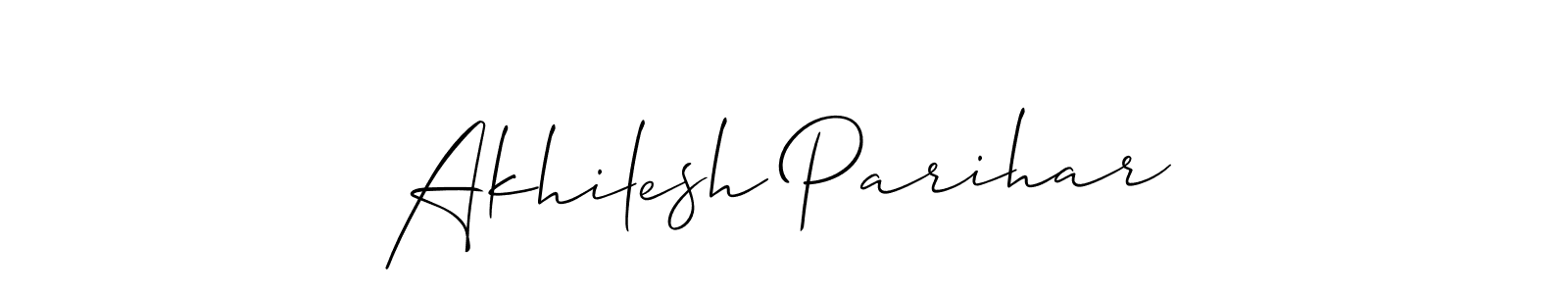 How to make Akhilesh Parihar signature? Allison_Script is a professional autograph style. Create handwritten signature for Akhilesh Parihar name. Akhilesh Parihar signature style 2 images and pictures png