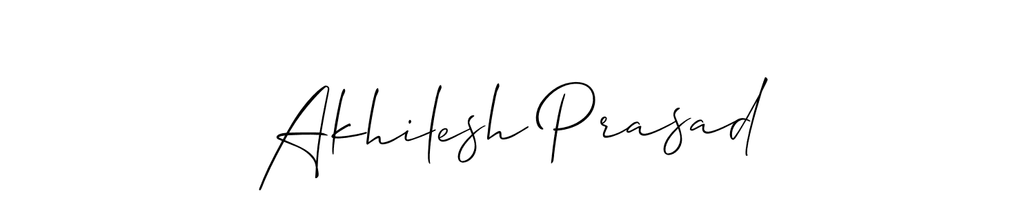 Also we have Akhilesh Prasad name is the best signature style. Create professional handwritten signature collection using Allison_Script autograph style. Akhilesh Prasad signature style 2 images and pictures png