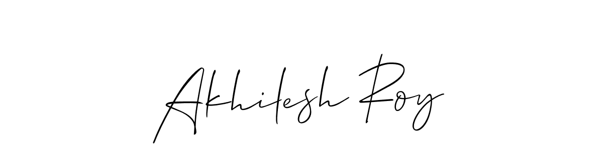 Design your own signature with our free online signature maker. With this signature software, you can create a handwritten (Allison_Script) signature for name Akhilesh Roy. Akhilesh Roy signature style 2 images and pictures png