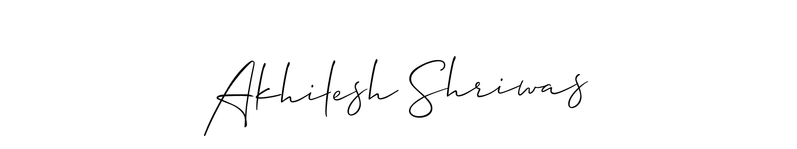 You should practise on your own different ways (Allison_Script) to write your name (Akhilesh Shriwas) in signature. don't let someone else do it for you. Akhilesh Shriwas signature style 2 images and pictures png