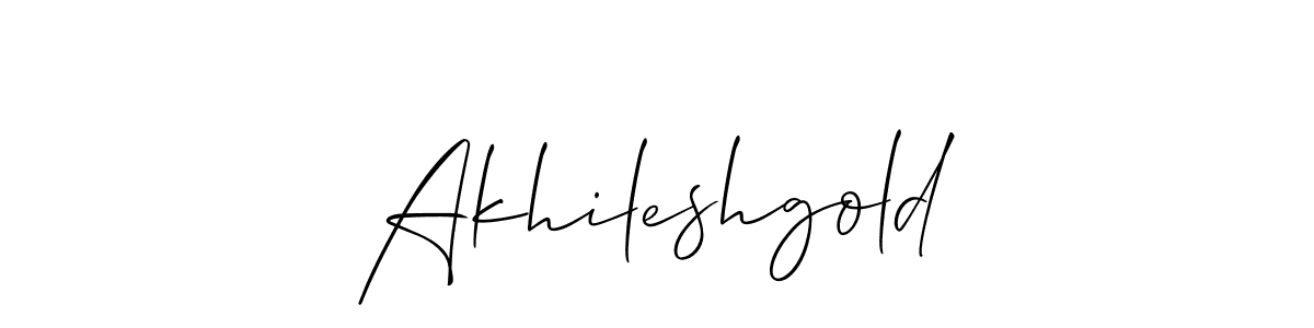 How to make Akhileshgold signature? Allison_Script is a professional autograph style. Create handwritten signature for Akhileshgold name. Akhileshgold signature style 2 images and pictures png