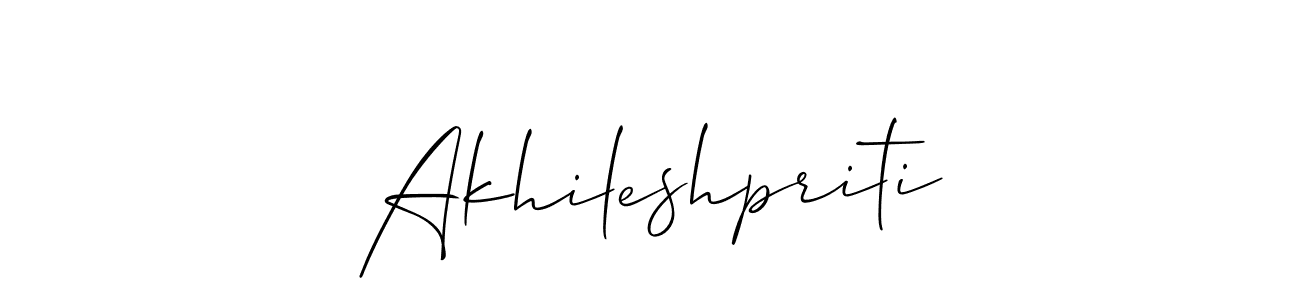 It looks lik you need a new signature style for name Akhileshpriti. Design unique handwritten (Allison_Script) signature with our free signature maker in just a few clicks. Akhileshpriti signature style 2 images and pictures png