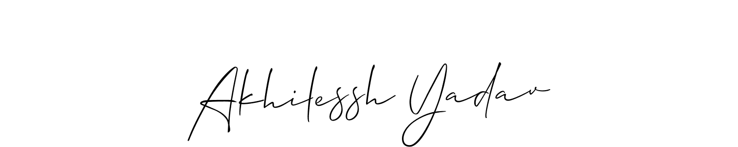 Design your own signature with our free online signature maker. With this signature software, you can create a handwritten (Allison_Script) signature for name Akhilessh Yadav. Akhilessh Yadav signature style 2 images and pictures png