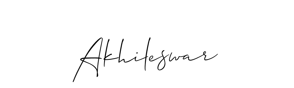 Also You can easily find your signature by using the search form. We will create Akhileswar name handwritten signature images for you free of cost using Allison_Script sign style. Akhileswar signature style 2 images and pictures png