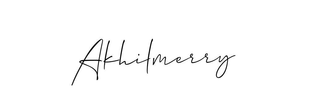Also we have Akhilmerry name is the best signature style. Create professional handwritten signature collection using Allison_Script autograph style. Akhilmerry signature style 2 images and pictures png