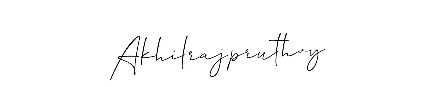 You can use this online signature creator to create a handwritten signature for the name Akhilrajpruthvy. This is the best online autograph maker. Akhilrajpruthvy signature style 2 images and pictures png