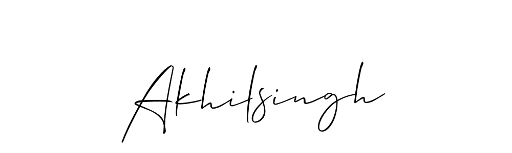It looks lik you need a new signature style for name Akhilsingh. Design unique handwritten (Allison_Script) signature with our free signature maker in just a few clicks. Akhilsingh signature style 2 images and pictures png