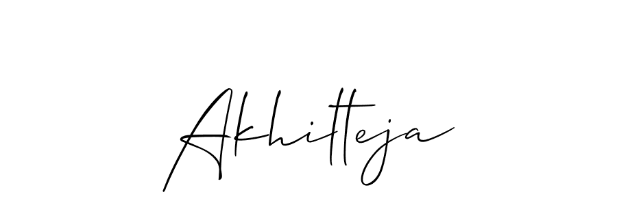 You should practise on your own different ways (Allison_Script) to write your name (Akhilteja) in signature. don't let someone else do it for you. Akhilteja signature style 2 images and pictures png