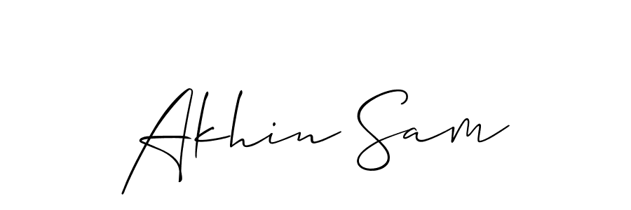 How to make Akhin Sam signature? Allison_Script is a professional autograph style. Create handwritten signature for Akhin Sam name. Akhin Sam signature style 2 images and pictures png
