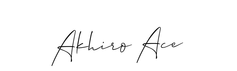 The best way (Allison_Script) to make a short signature is to pick only two or three words in your name. The name Akhiro Ace include a total of six letters. For converting this name. Akhiro Ace signature style 2 images and pictures png