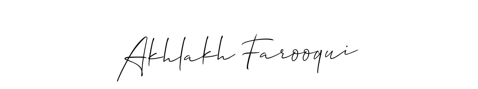 Make a beautiful signature design for name Akhlakh Farooqui. Use this online signature maker to create a handwritten signature for free. Akhlakh Farooqui signature style 2 images and pictures png