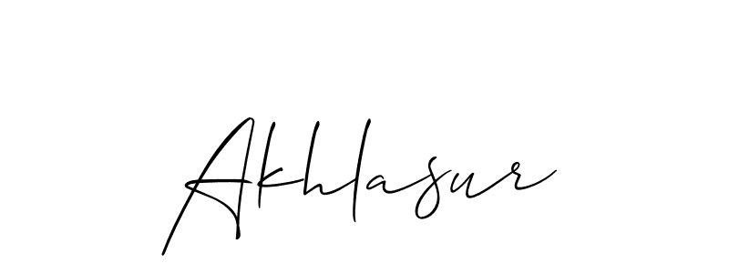 You can use this online signature creator to create a handwritten signature for the name Akhlasur. This is the best online autograph maker. Akhlasur signature style 2 images and pictures png