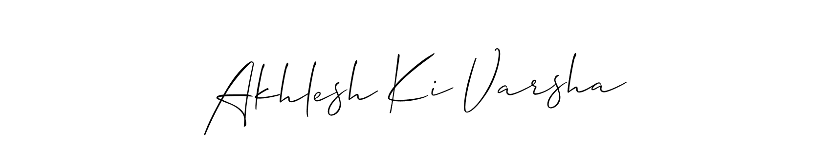 It looks lik you need a new signature style for name Akhlesh Ki Varsha. Design unique handwritten (Allison_Script) signature with our free signature maker in just a few clicks. Akhlesh Ki Varsha signature style 2 images and pictures png