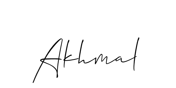 Make a beautiful signature design for name Akhmal. With this signature (Allison_Script) style, you can create a handwritten signature for free. Akhmal signature style 2 images and pictures png