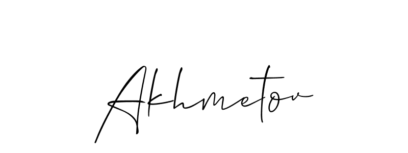 How to make Akhmetov name signature. Use Allison_Script style for creating short signs online. This is the latest handwritten sign. Akhmetov signature style 2 images and pictures png