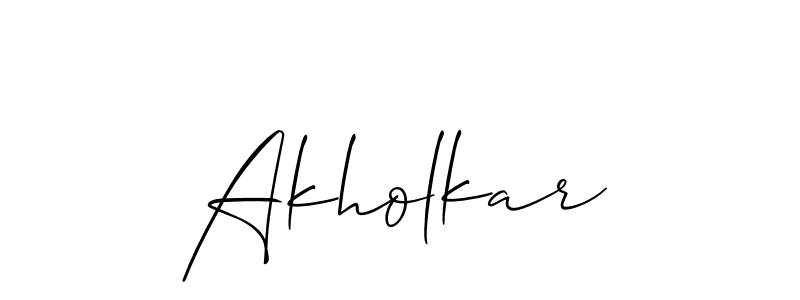 Akholkar stylish signature style. Best Handwritten Sign (Allison_Script) for my name. Handwritten Signature Collection Ideas for my name Akholkar. Akholkar signature style 2 images and pictures png