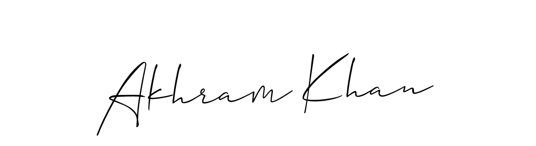Make a beautiful signature design for name Akhram Khan. With this signature (Allison_Script) style, you can create a handwritten signature for free. Akhram Khan signature style 2 images and pictures png