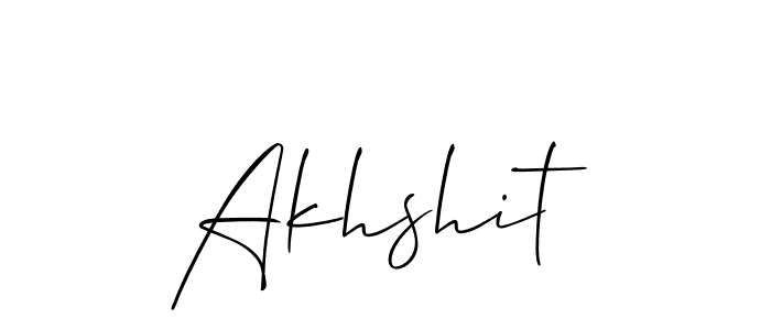 The best way (Allison_Script) to make a short signature is to pick only two or three words in your name. The name Akhshit include a total of six letters. For converting this name. Akhshit signature style 2 images and pictures png