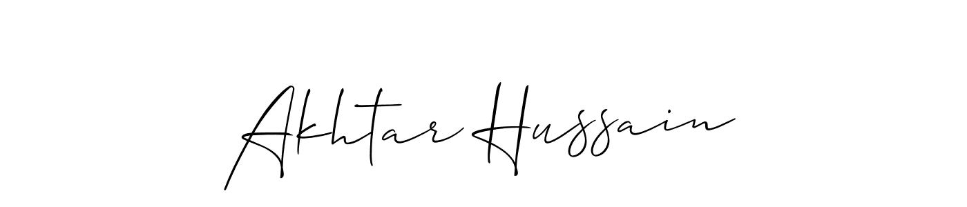 You should practise on your own different ways (Allison_Script) to write your name (Akhtar Hussain) in signature. don't let someone else do it for you. Akhtar Hussain signature style 2 images and pictures png