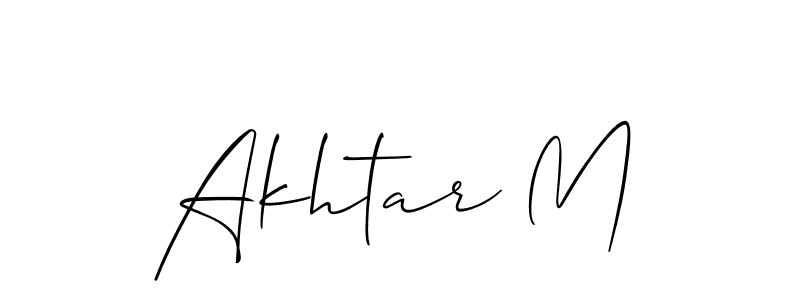 Use a signature maker to create a handwritten signature online. With this signature software, you can design (Allison_Script) your own signature for name Akhtar M. Akhtar M signature style 2 images and pictures png