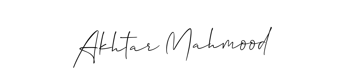 How to make Akhtar Mahmood name signature. Use Allison_Script style for creating short signs online. This is the latest handwritten sign. Akhtar Mahmood signature style 2 images and pictures png