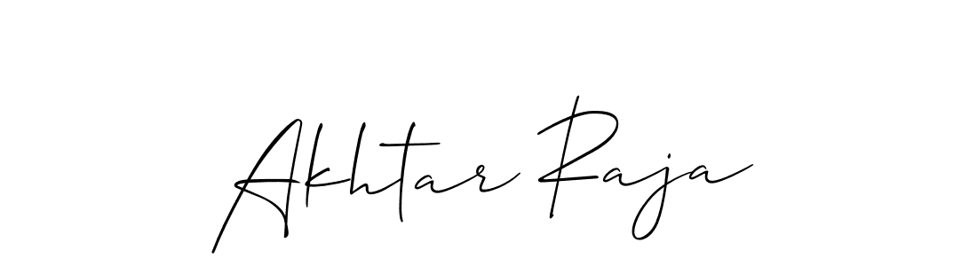 Make a beautiful signature design for name Akhtar Raja. With this signature (Allison_Script) style, you can create a handwritten signature for free. Akhtar Raja signature style 2 images and pictures png