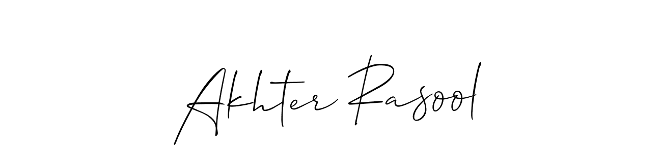 Make a beautiful signature design for name Akhter Rasool. With this signature (Allison_Script) style, you can create a handwritten signature for free. Akhter Rasool signature style 2 images and pictures png