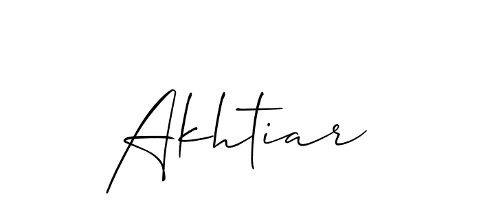 Design your own signature with our free online signature maker. With this signature software, you can create a handwritten (Allison_Script) signature for name Akhtiar. Akhtiar signature style 2 images and pictures png