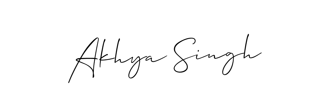 This is the best signature style for the Akhya Singh name. Also you like these signature font (Allison_Script). Mix name signature. Akhya Singh signature style 2 images and pictures png