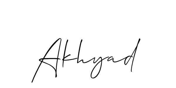 You can use this online signature creator to create a handwritten signature for the name Akhyad. This is the best online autograph maker. Akhyad signature style 2 images and pictures png